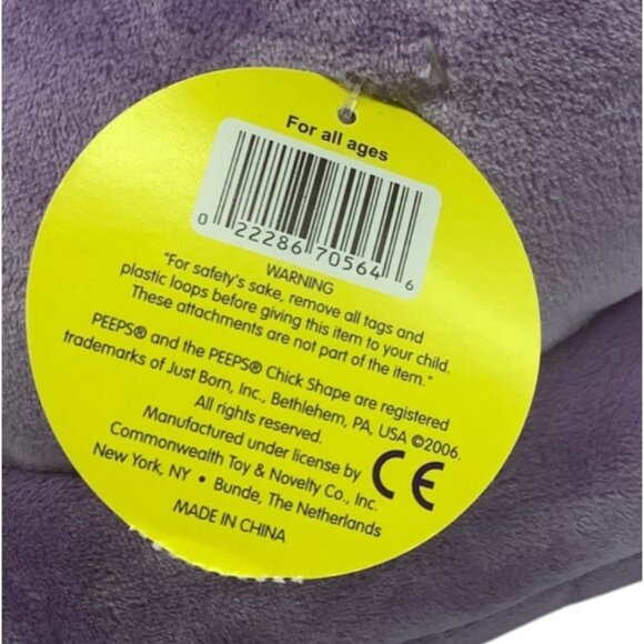 Peeps Just Born Purple Chick Bean Bag Plush Toy 2006 9” Commonwealth - Picture 2 of 7